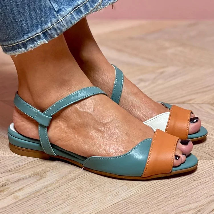 Bold Color-Block Sandals