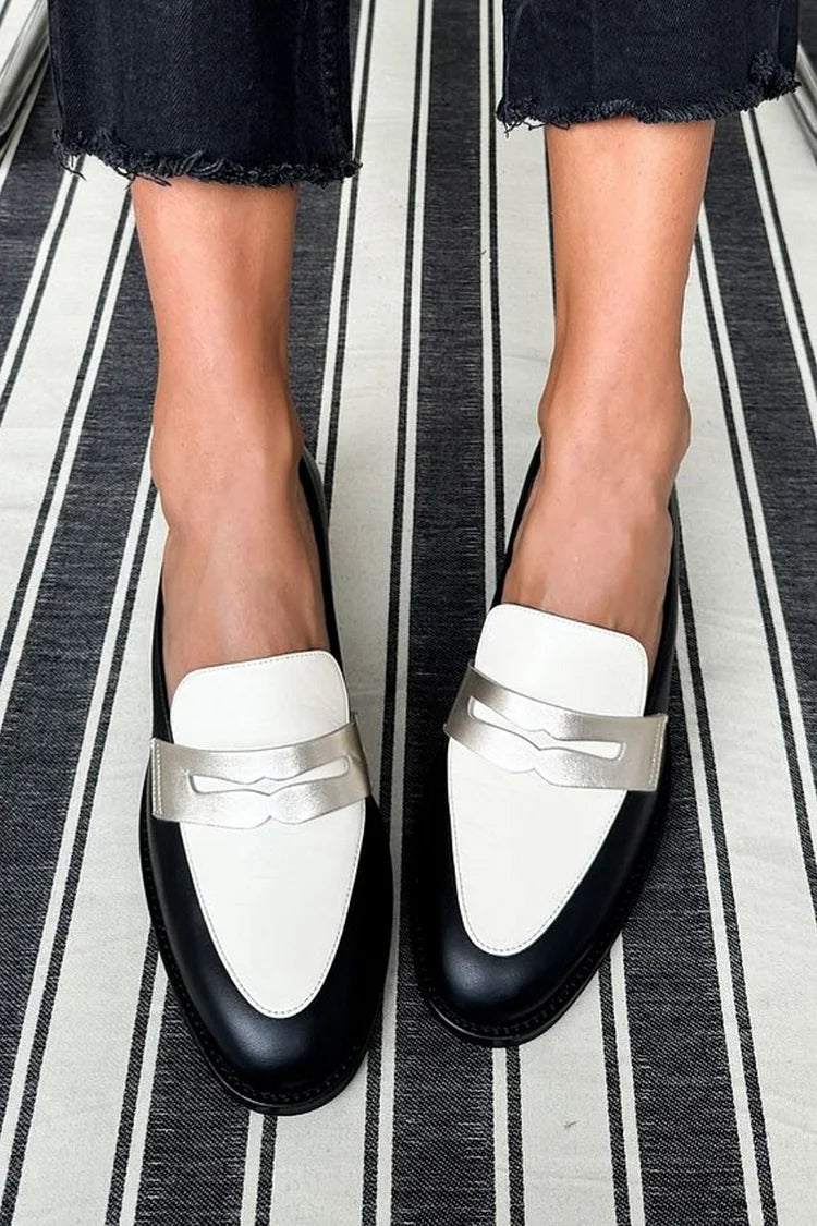 Sleek Monochrome Classic Loafers