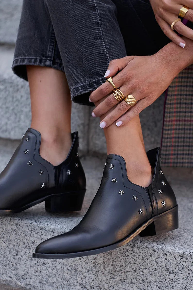 Ankle Boots with Star Detailing