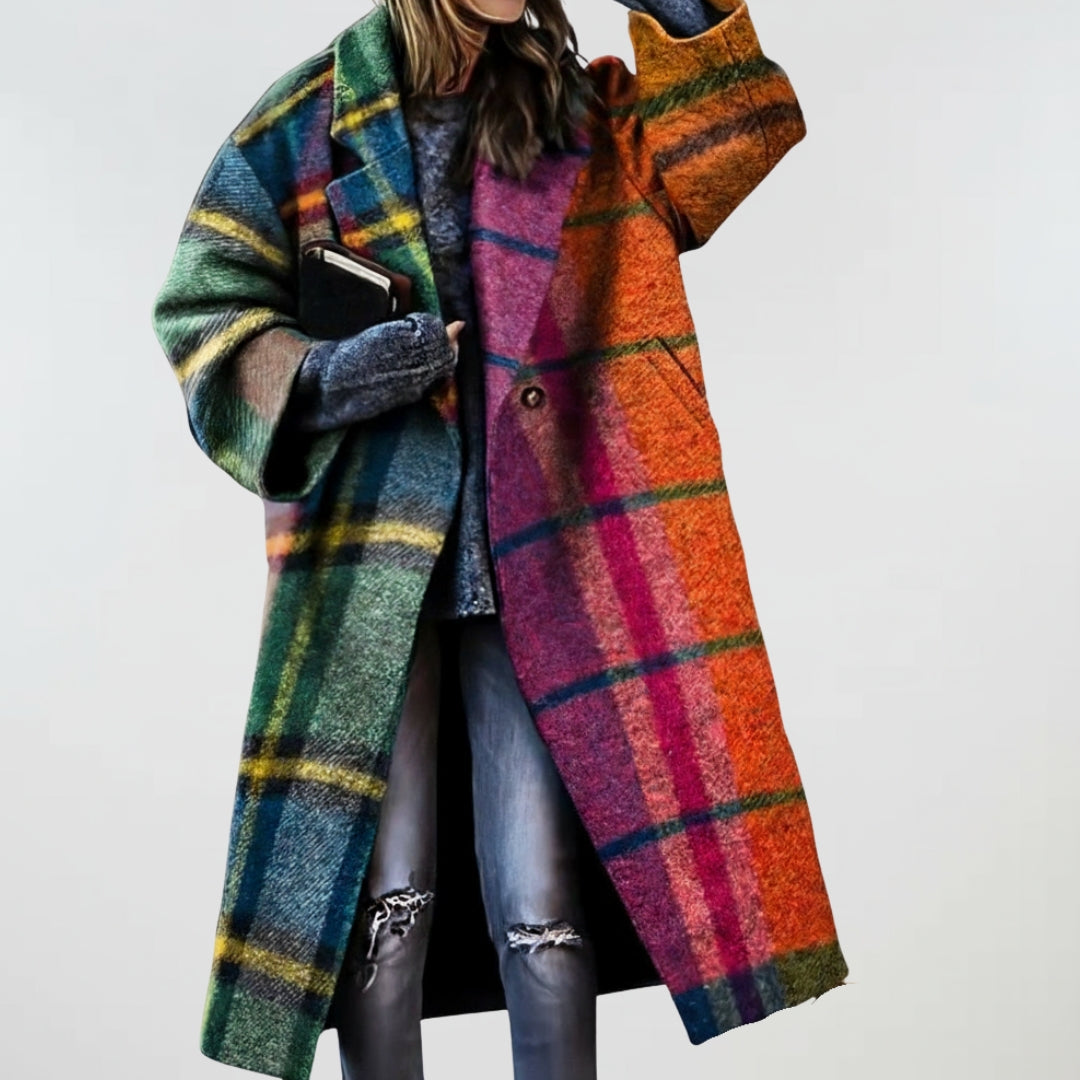Linda Oversized Plaid Coat
