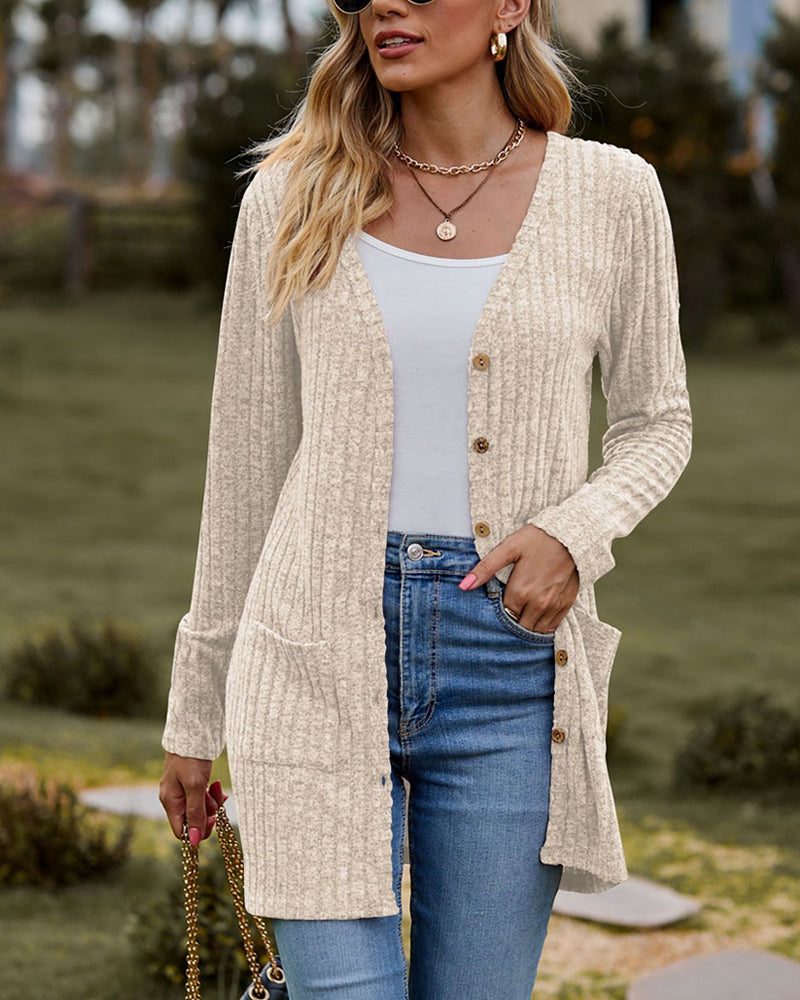 Elegant women's long-sleeve cardigan for stylish looks