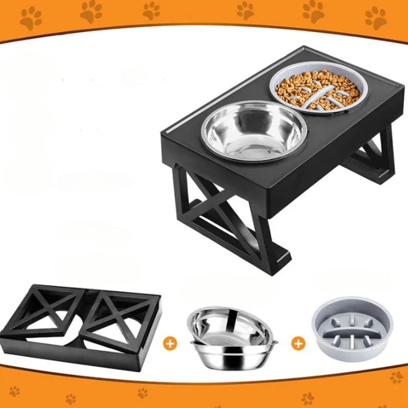 Comfortable Elevated Dog Bowl with Non-slip Mat