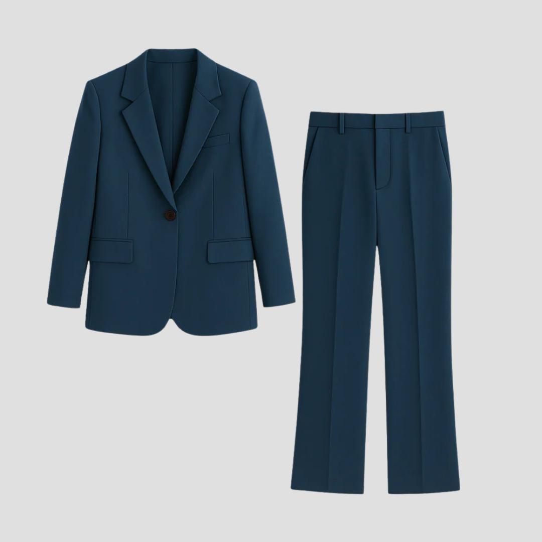 Evelyn | Women's Tailoring Set with Long Blazer - Perfect for Stylish Business Looks