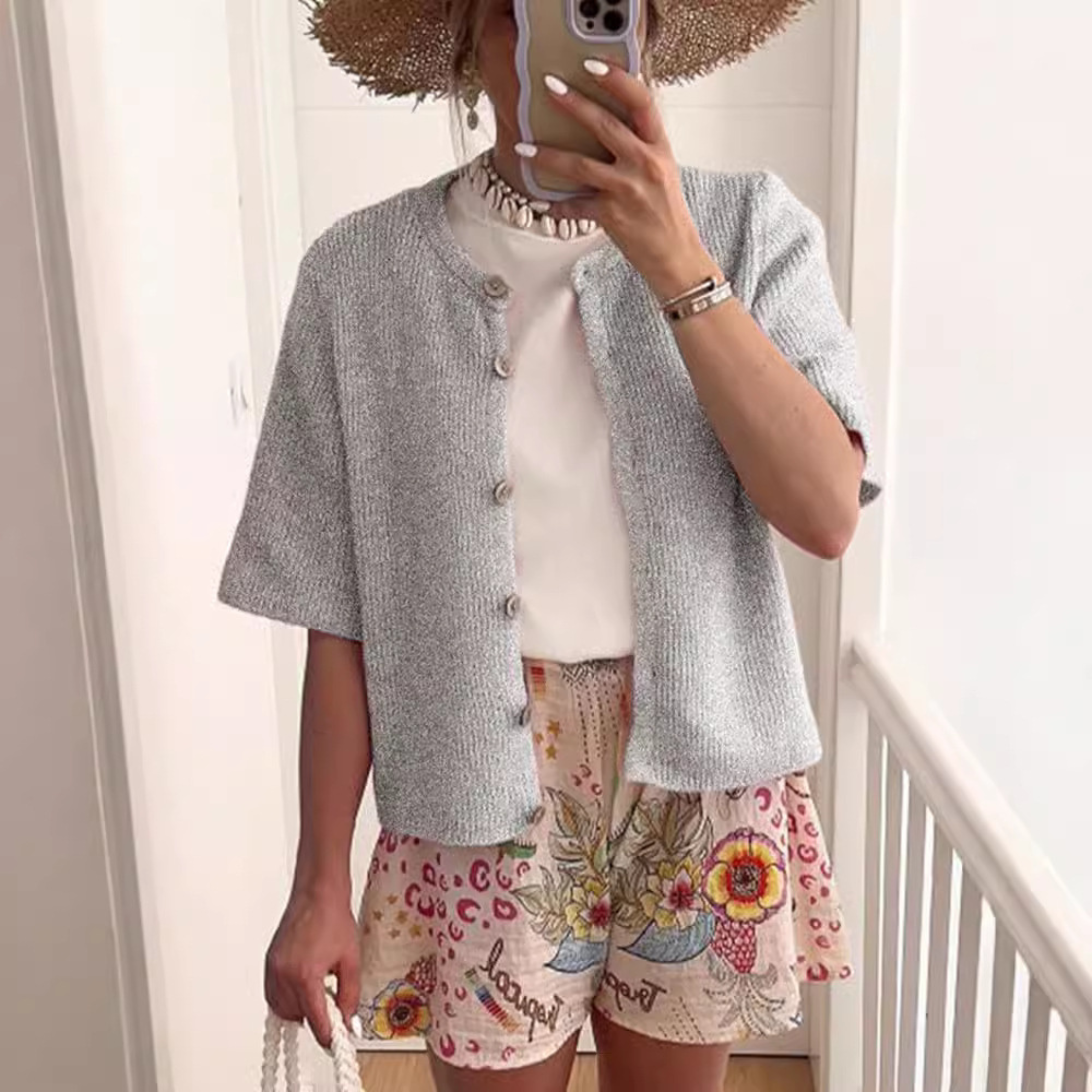 Effortless Summer Style – Lightweight Short-Sleeve Cardigan for Casual Comfort