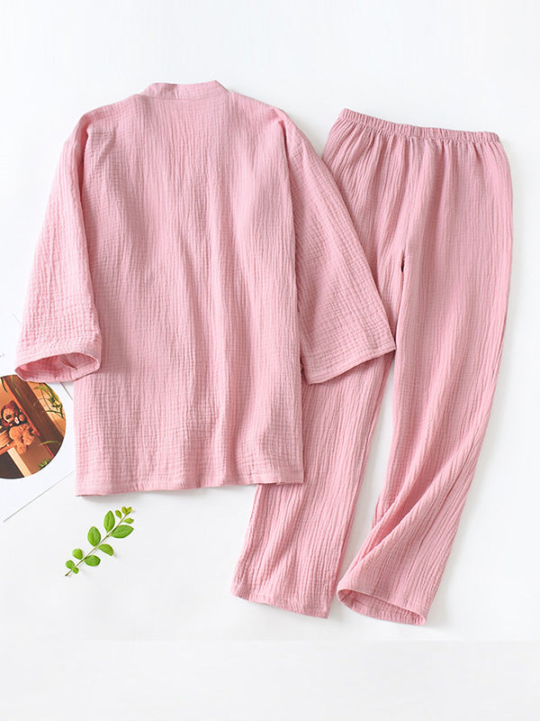 Hailey Women's Elegant Wrap-Style Two-Piece Pajama Set for Comfortable Nights