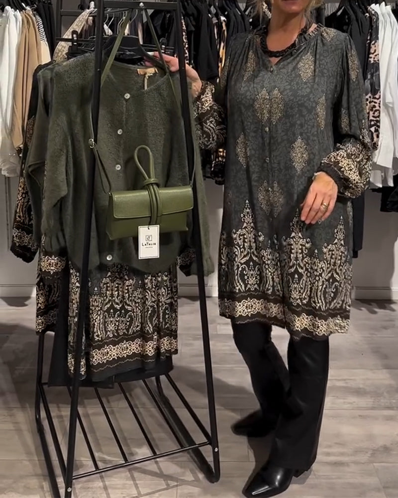 Ilse | Vintage-Inspired Dress with Button-Front Placket