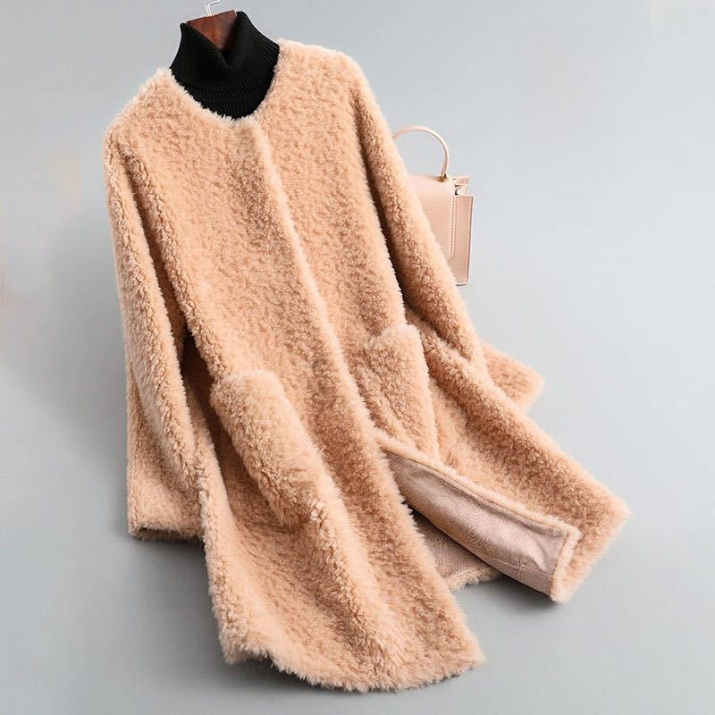 Olivia Couture Luxurious Shearling Coat for Elegant Comfort