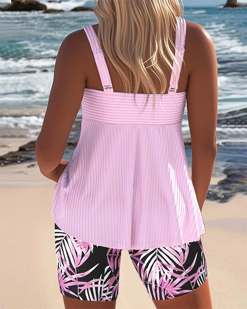 Vibrant Colorful Tankini Set — Bright, Playful Swimwear for Summer