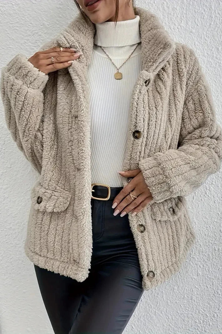 Velvet Button Cardigan – Reversible, Double-Sided Design for Everyday Luxury