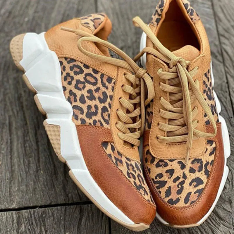 Ultra comfortable leopard sneakers for a wild and casual style