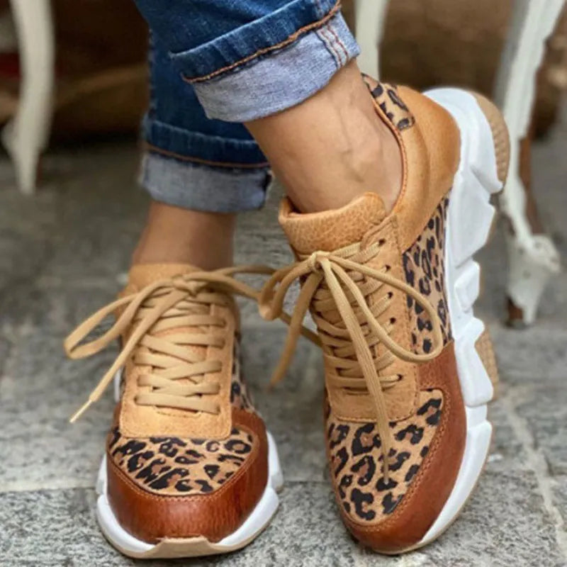 Ultra comfortable leopard sneakers for a wild and casual style