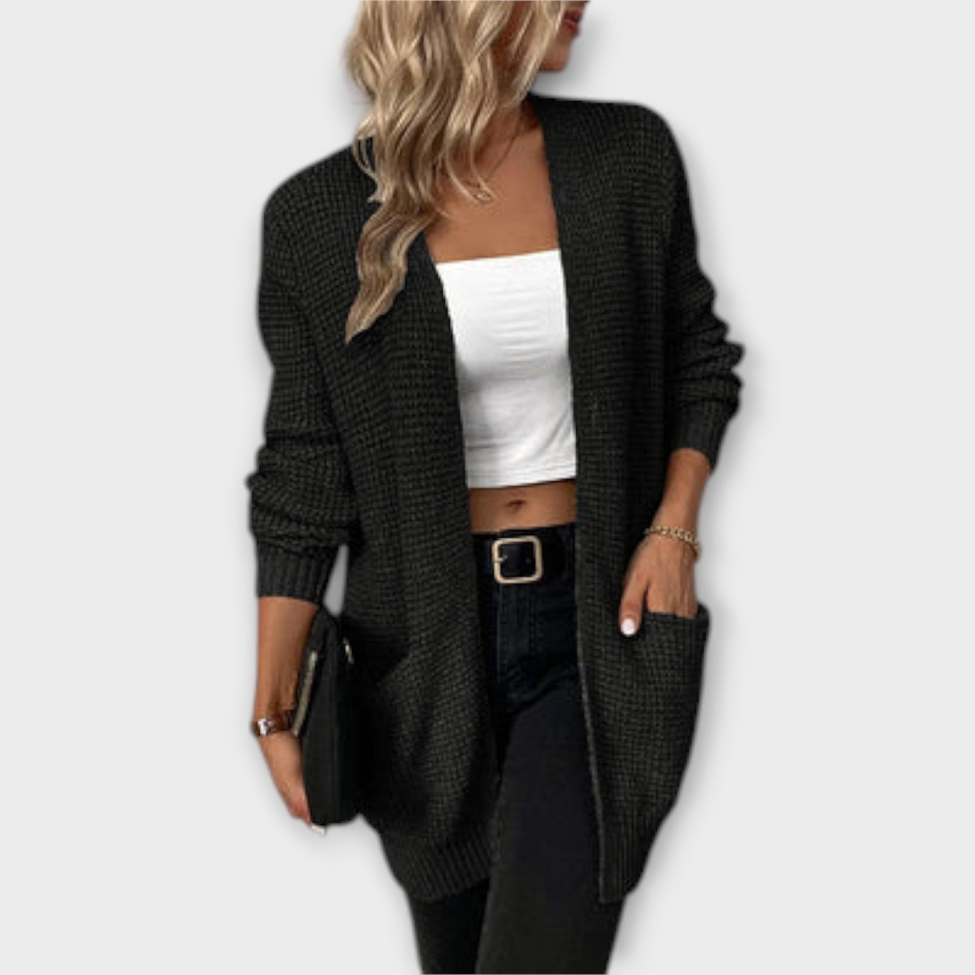 Sharon - Stylish Casual Knit Cardigan with Convenient Pockets