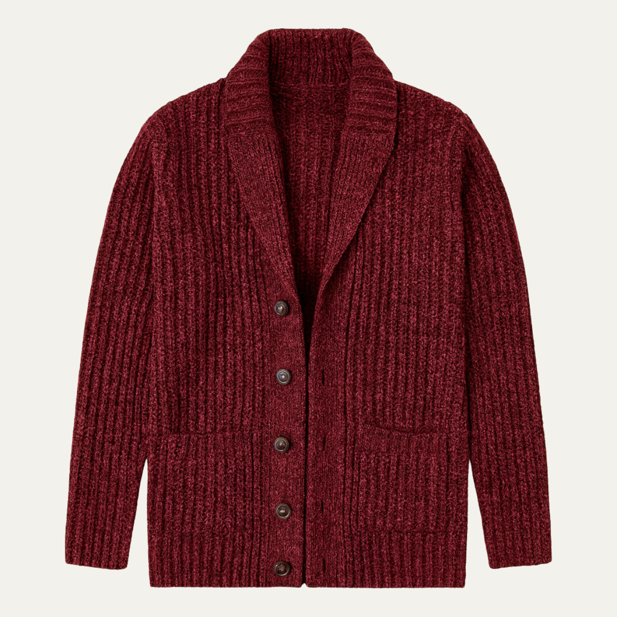 Montpellier Men's Premium Chunky-Knit Shawl Collar Cardigan