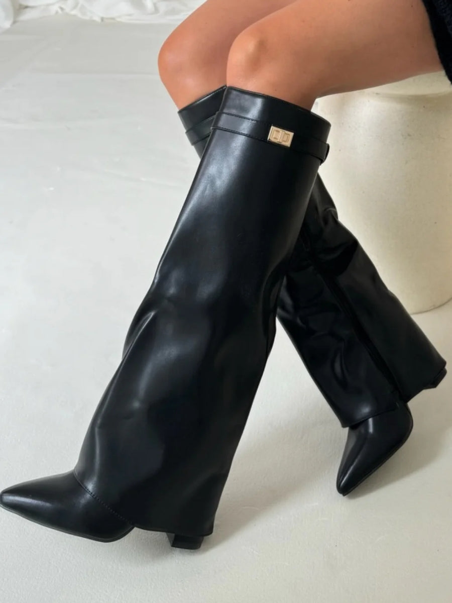 DAISY - Casual high-heeled ankle boots with zippers for winter