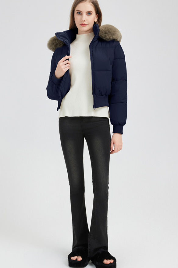 Short Waist Slim Puffer Coat - Stylish & Cozy Winter Outerwear