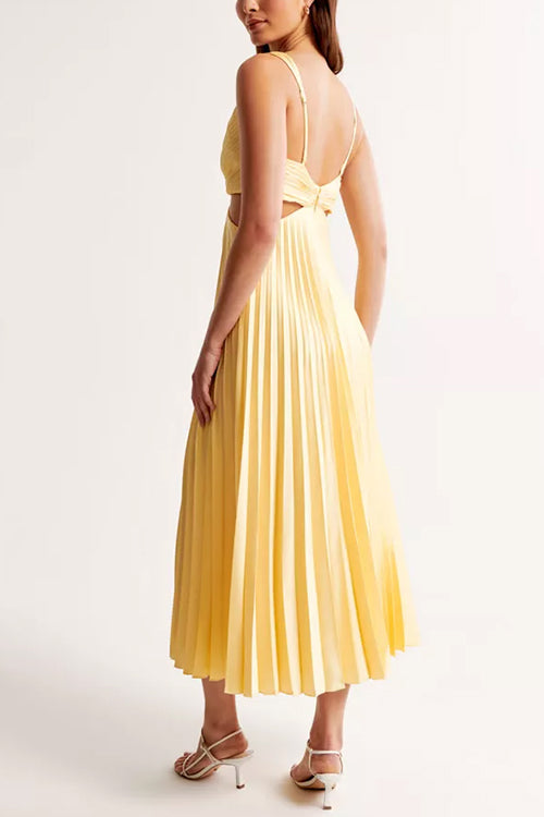 Elsa | Luxe Pleated Maxi Dress for Timeless Elegance