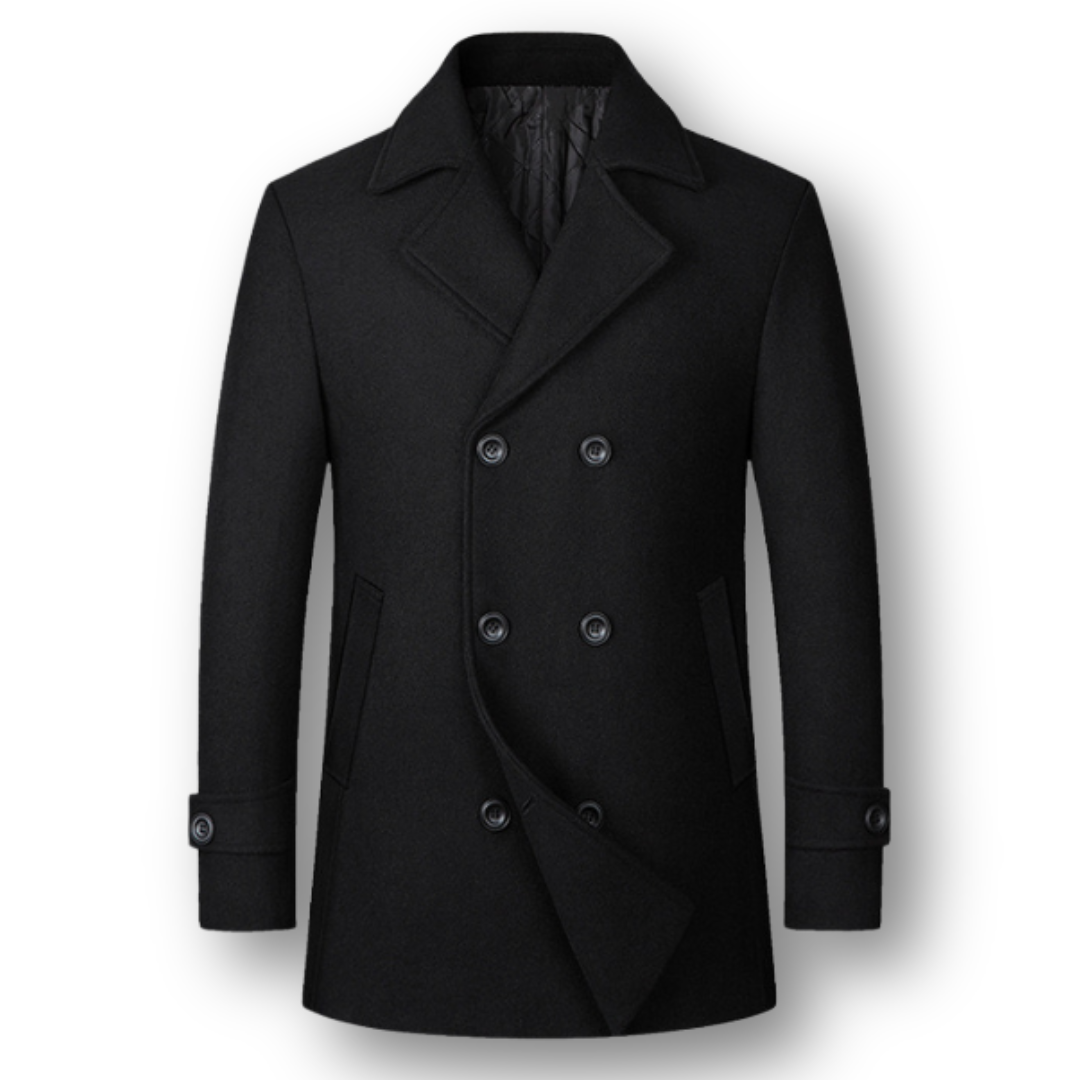 Silvan | Elegant Style Double-Breasted Wool Coat in Premium Wool