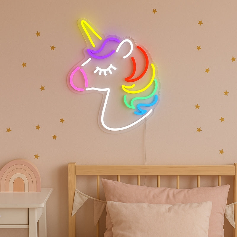 UniGlow – USB-powered LED wall lamp with enchanting unicorn design