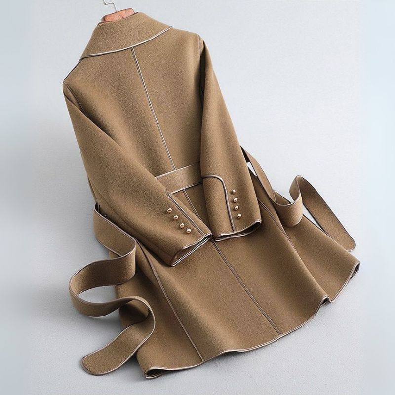 Virgin Aria pure wool trench coat for elegant style