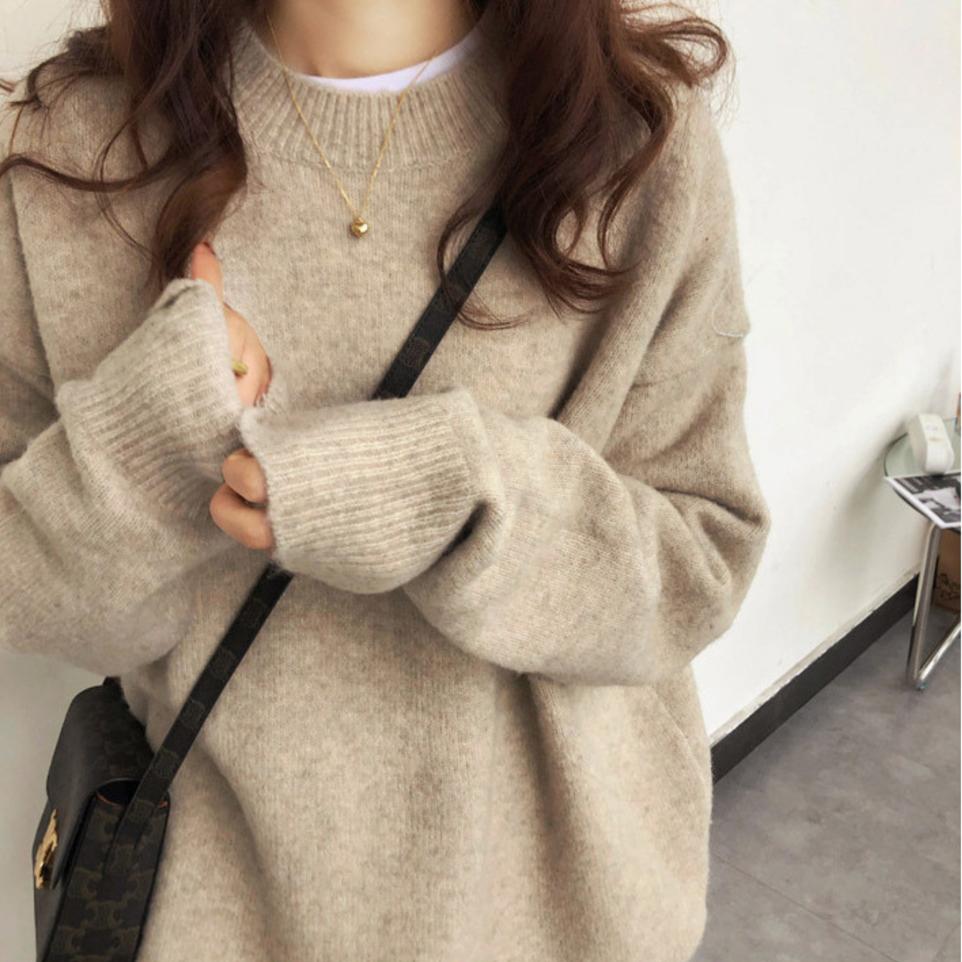 Cozy Casual Long-Sleeve Round-Neck Knit Sweater