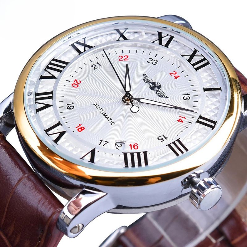 Luxury Genuine Leather Automatic Watch – Elegance and Sophistication on the Wrist