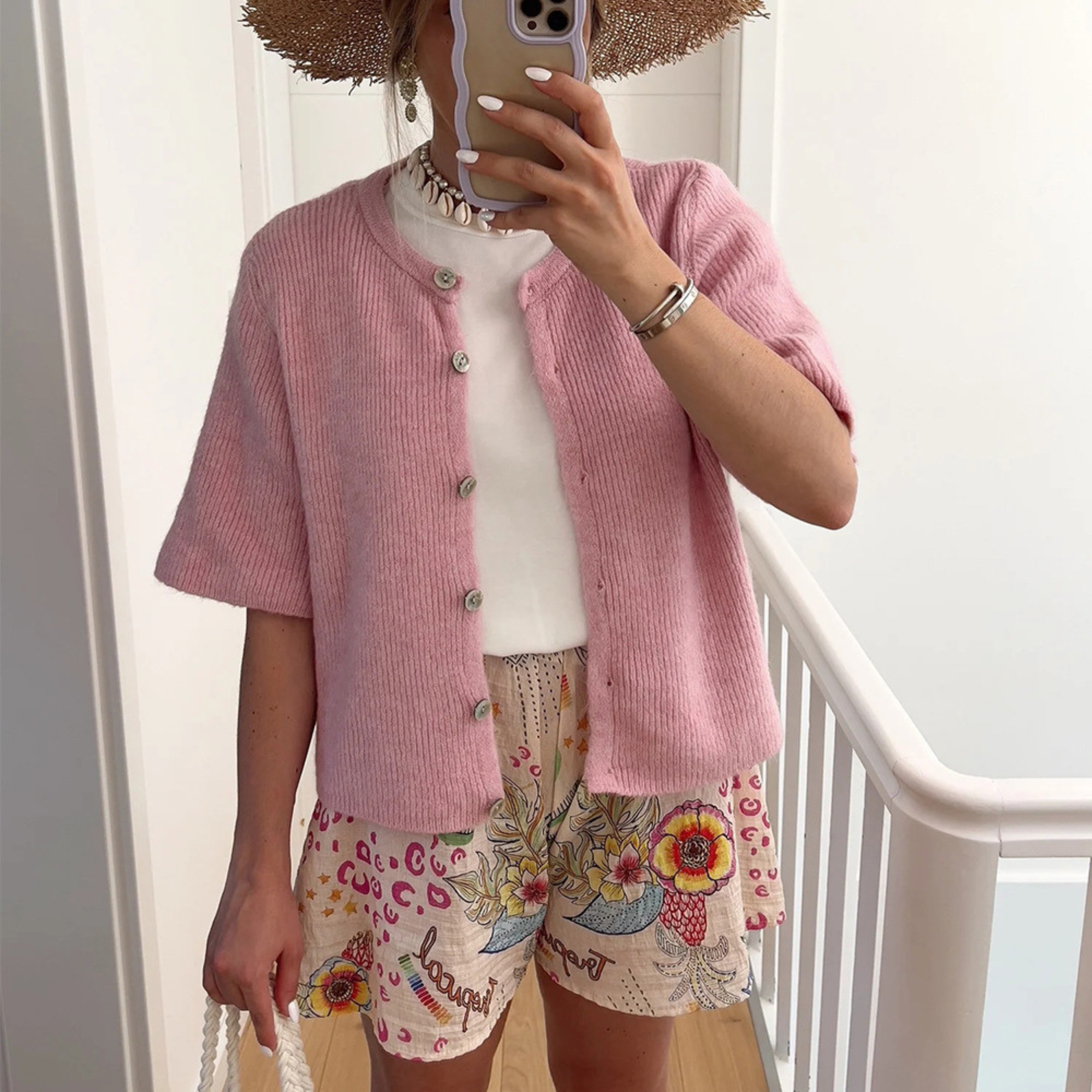 Effortless Summer Style – Lightweight Short-Sleeve Cardigan for Casual Comfort