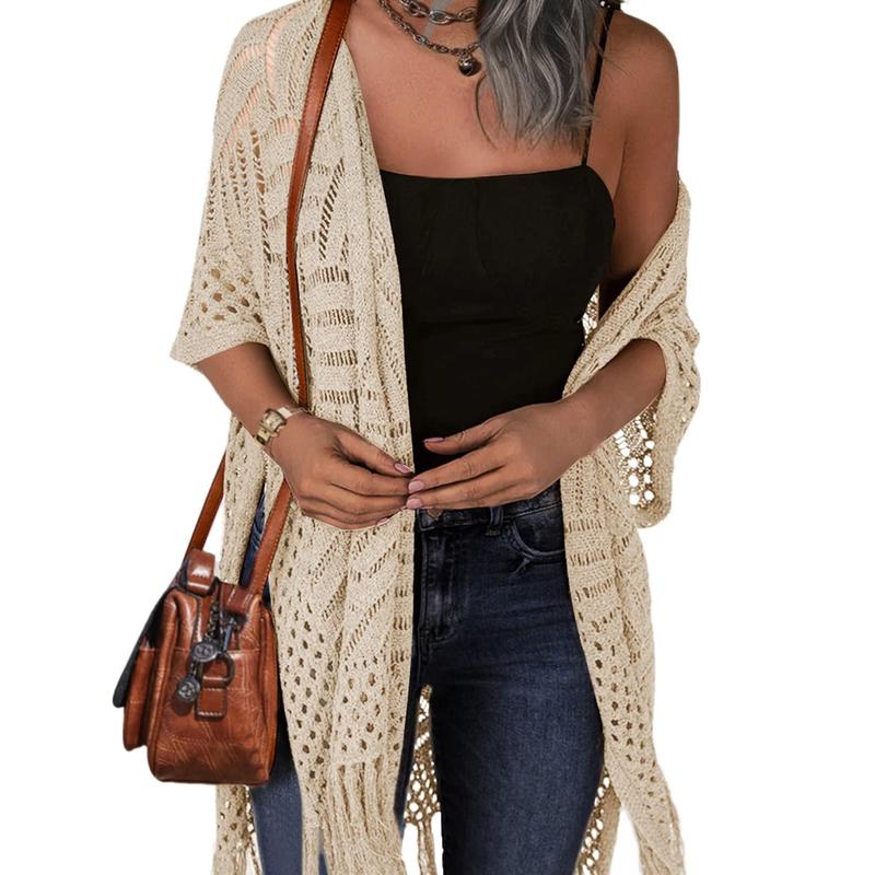 Breezy Summer Hollow-Out Tassel Outerwear for Effortless Style