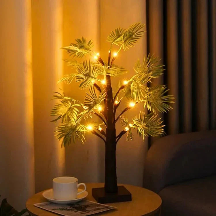 Festive LED Palm Leaf Lights for Enchanting Christmas Decoration