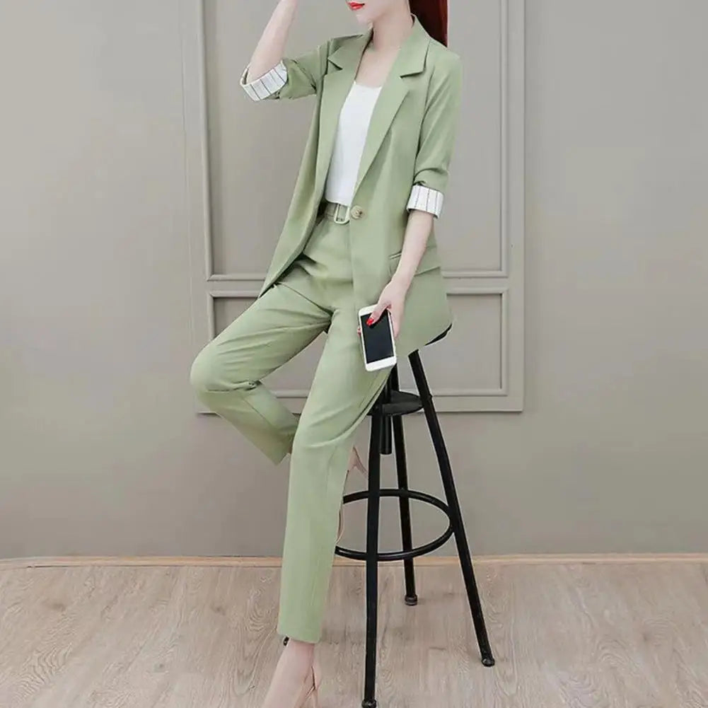 Joanna | Elegant Women's Set: Blazer, Pants, and Coordinated Top