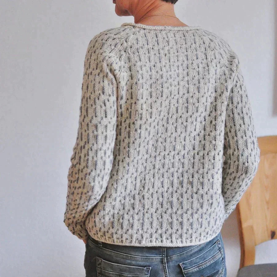 Elegant women's sweater with a stylish boat neckline