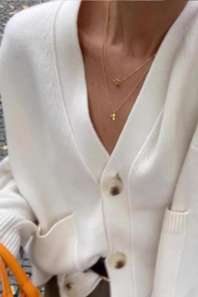 Solid Color Knit Vest with V-Neck for an Elegant and Comfortable Style