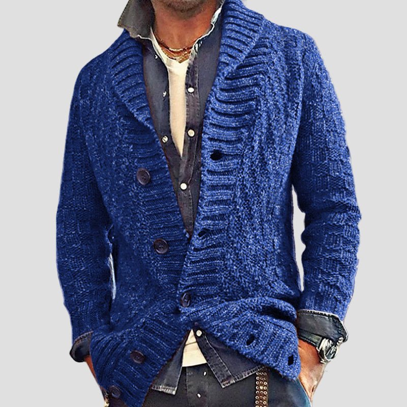 Sebastian | Vintage-Inspired Lapel Knit Cardigan