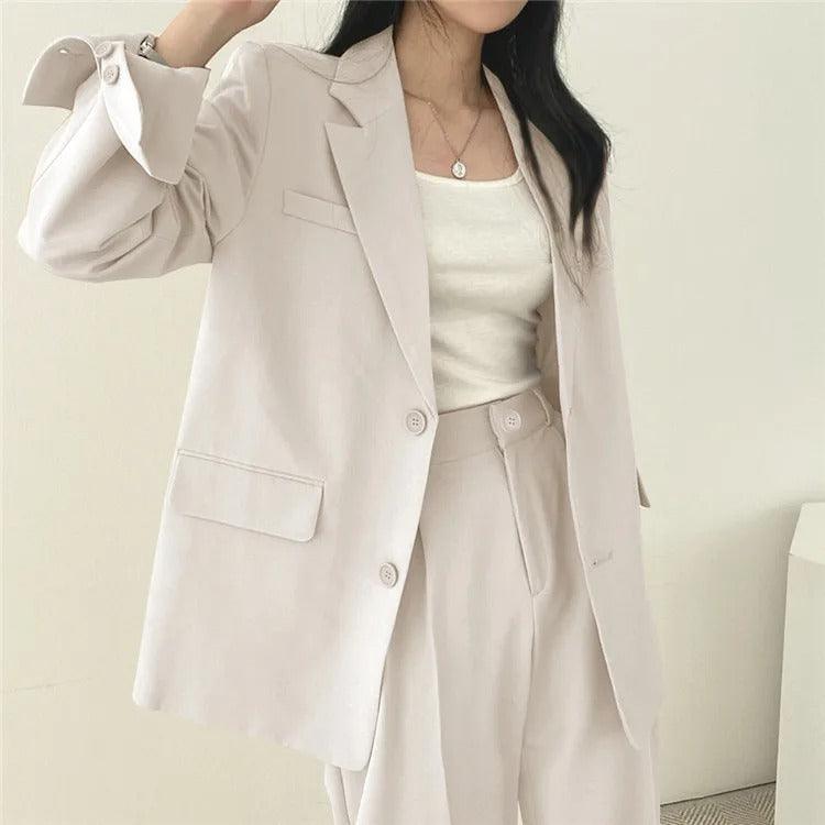 Hailey | Elegant Women's Suit Set with Long Blazer
