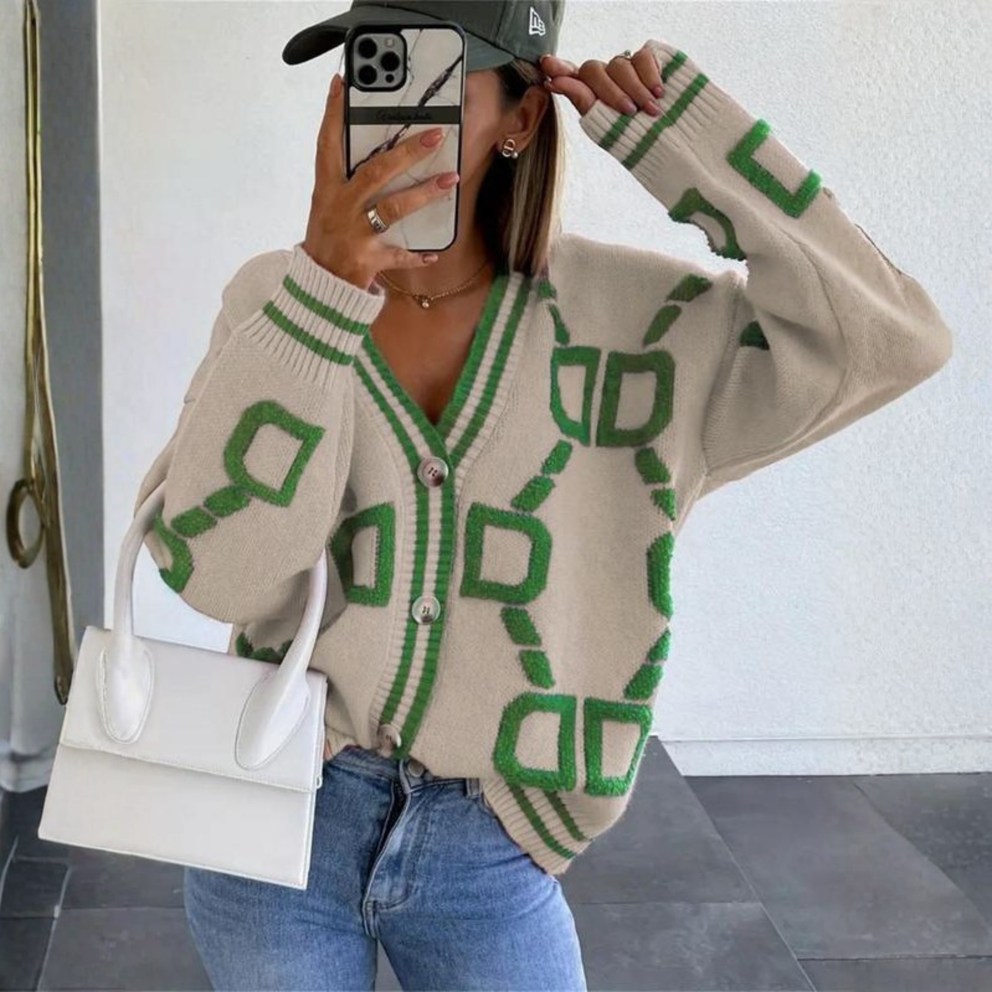 Elegant Button-Down Long-Sleeve Cardigan