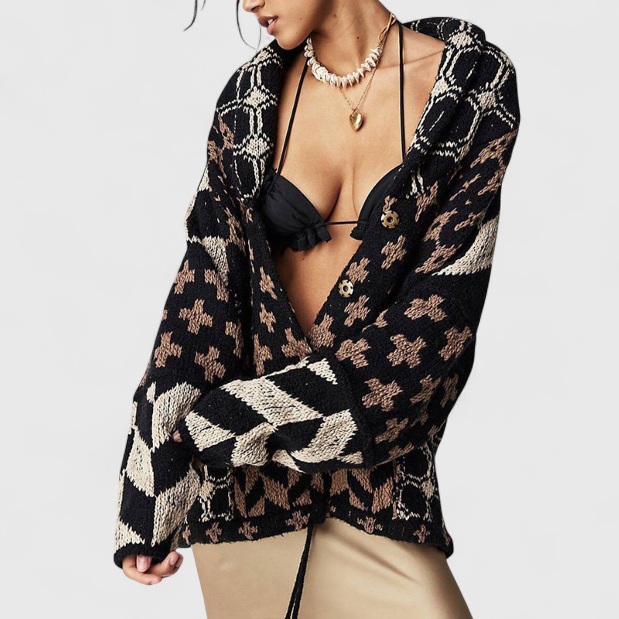 Edith - Elegant Long Sleeve Cardigan for a Comfortable and Sophisticated Look