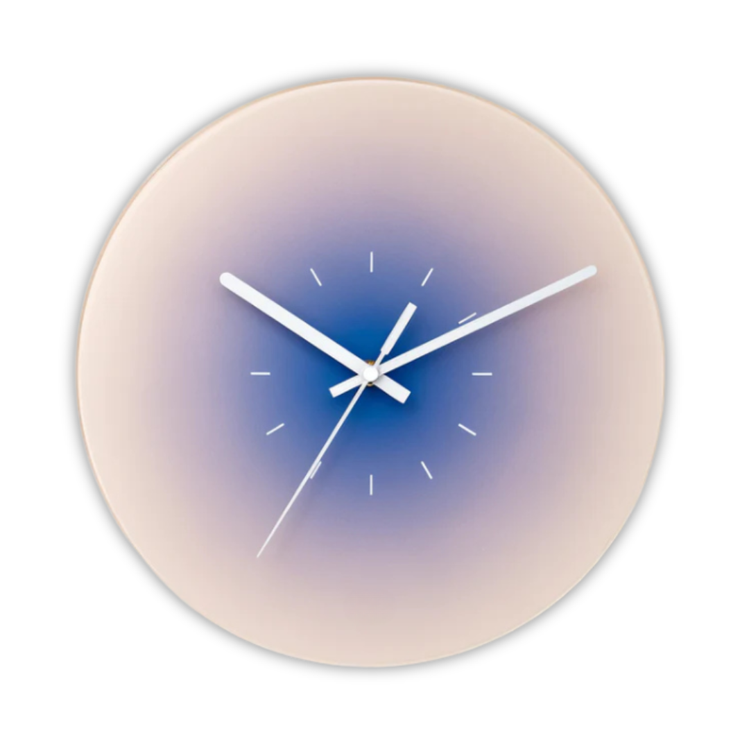 Elegant Sunset - Glass Wall Clock for a Cozy Atmosphere