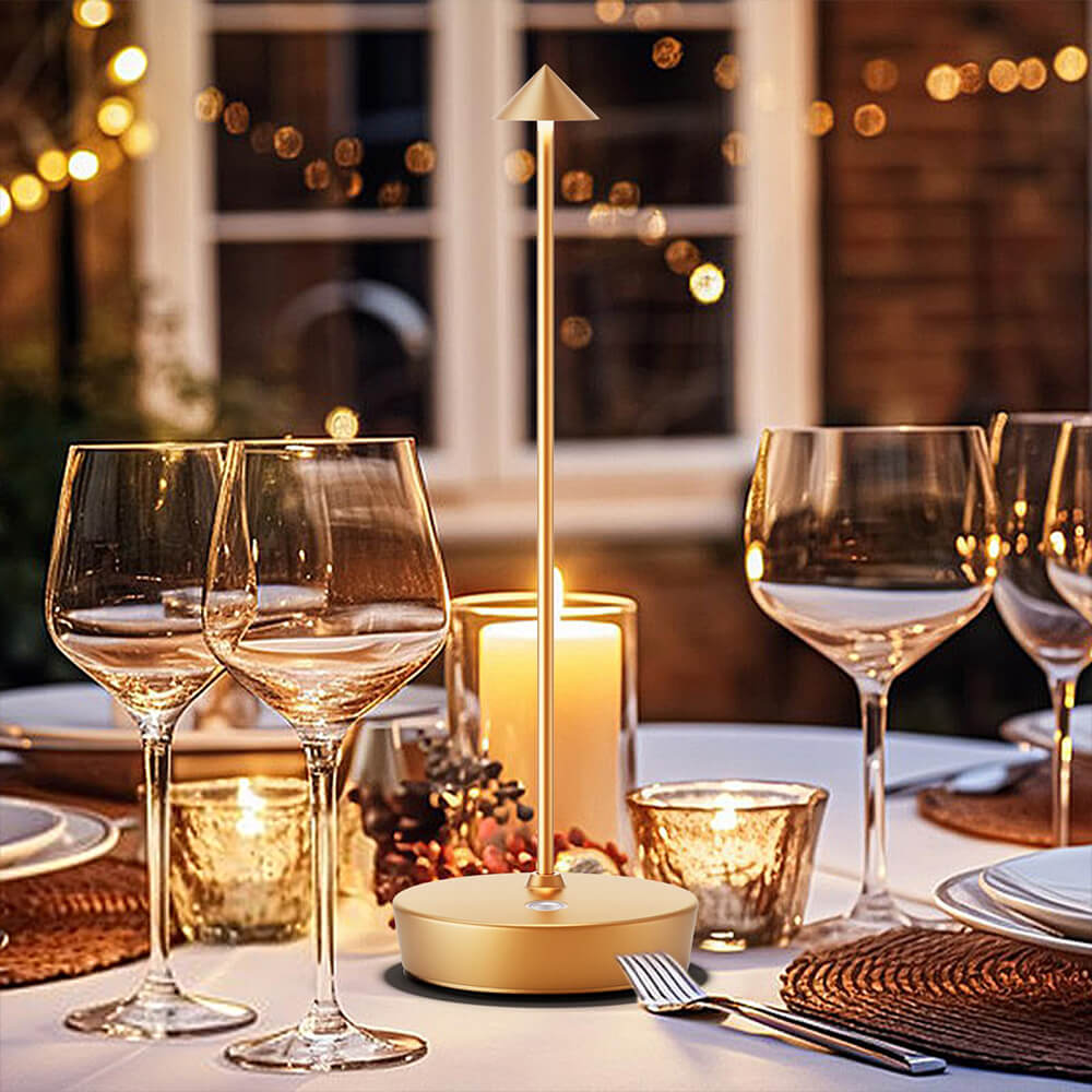 Elegant LED table lamp in minimalist design, cordless and energy-saving