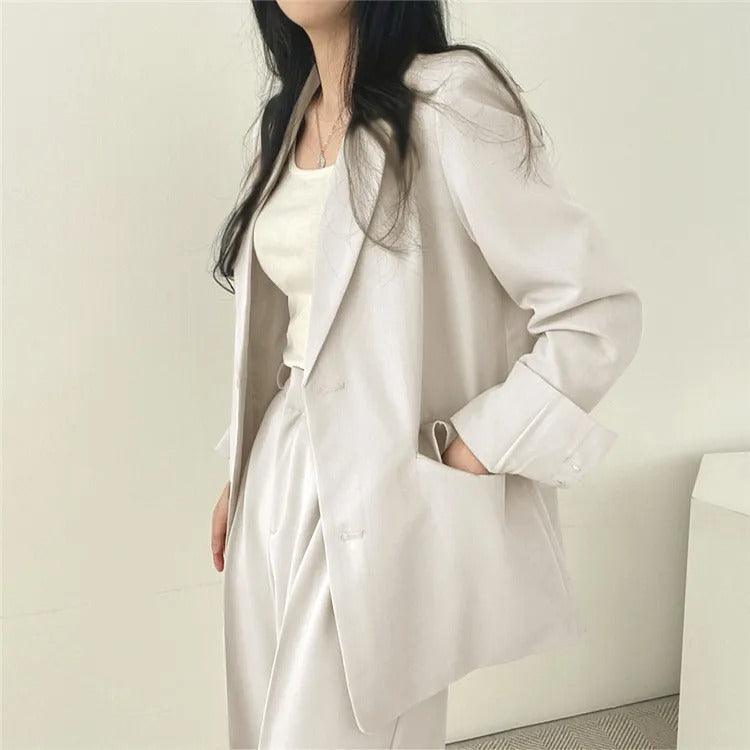 Hailey | Elegant Women's Suit Set with Long Blazer