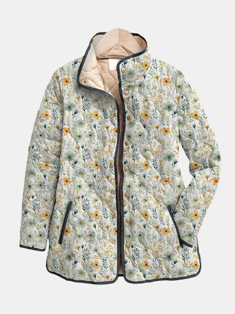 Nola Floral-Print Quilted Jacket — Lightweight, Cozy Outerwear for Everyday Wear