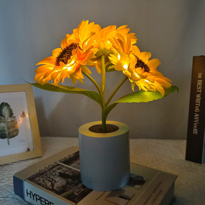 Joyful Sunflower Lamp with Sparkling Shine