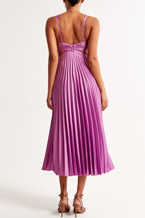 Elsa | Luxe Pleated Maxi Dress for Timeless Elegance