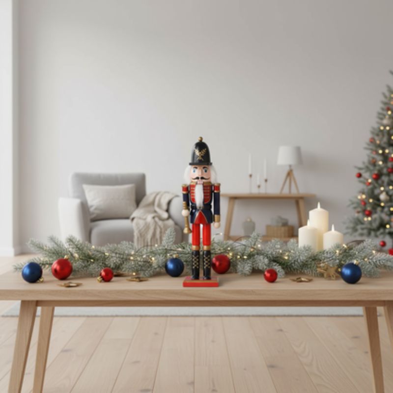 CheerSoldier - Charming Nutcracker Soldier Figure for Elegant Home Decor