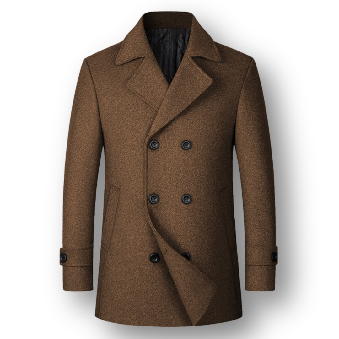 Silvan | Elegant Style Double-Breasted Wool Coat in Premium Wool