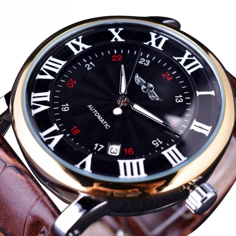 Luxury Genuine Leather Automatic Watch – Elegance and Sophistication on the Wrist