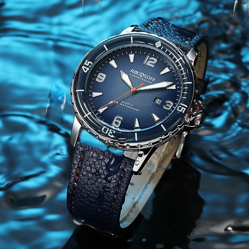 Elegant Casual Watch with Sophisticated Leather Strap