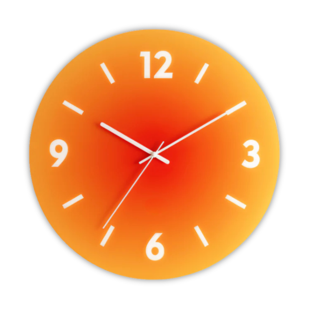 Elegant Sunset - Glass Wall Clock for a Cozy Atmosphere