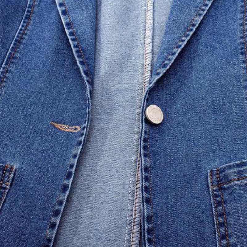 Theodora Organic Denim Blazer – Elegant and Sustainable Style for Any Occasion