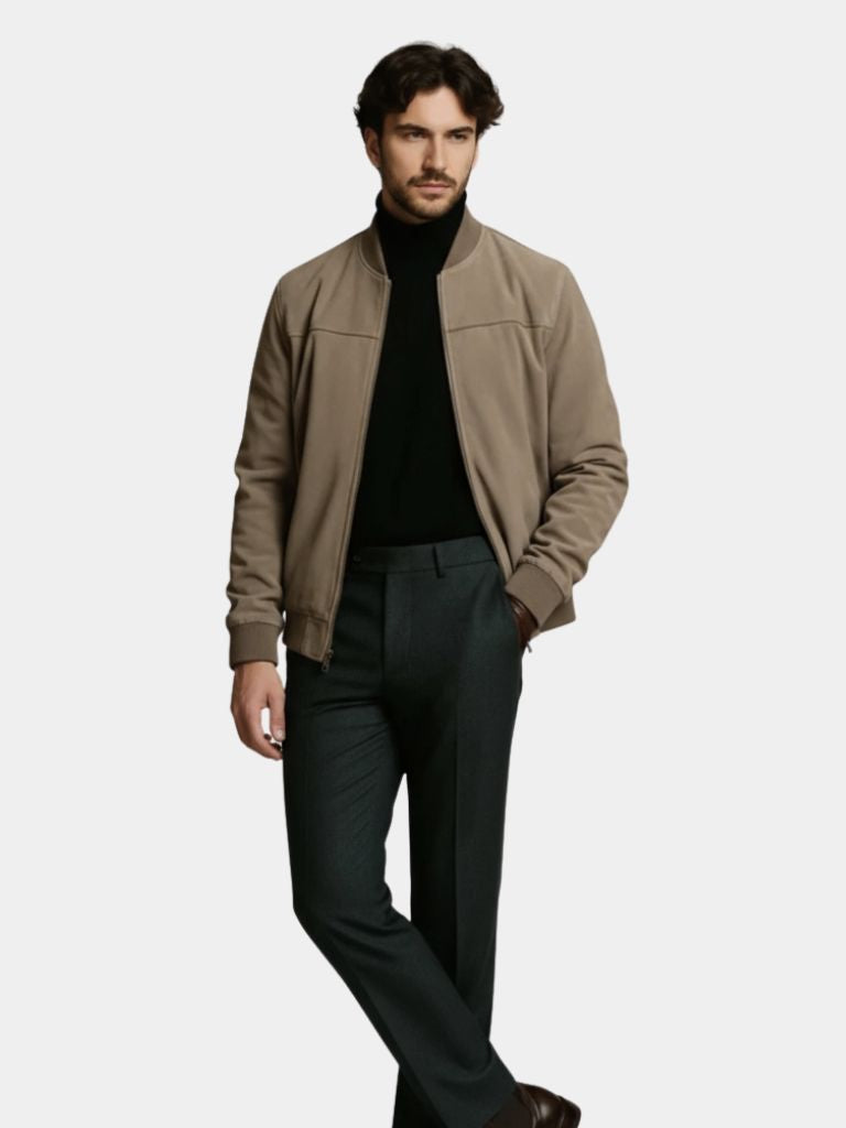 Darian | Premium Suede Bomber Jacket – Sophisticated Style and Superior Quality