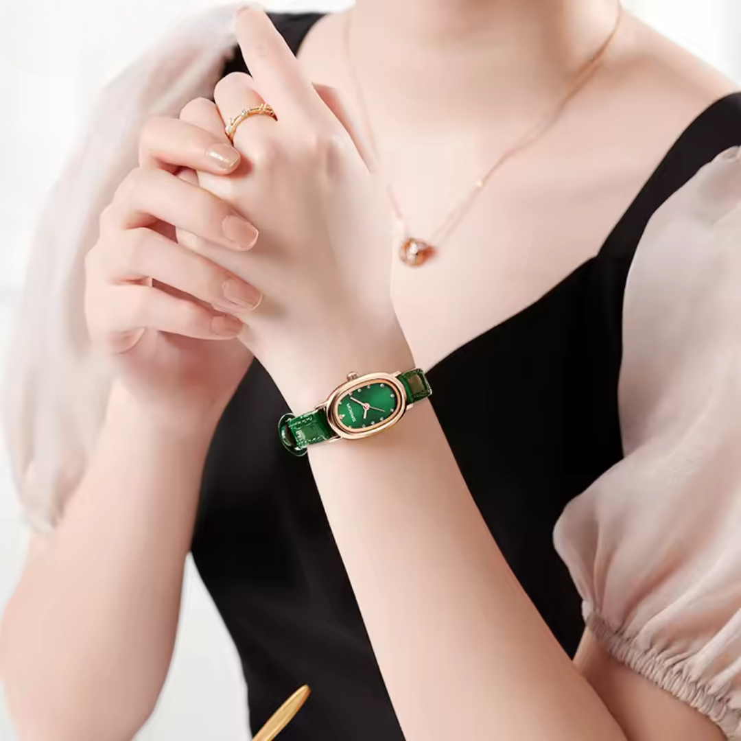 Elegant Oval Vintage Quartz Watch