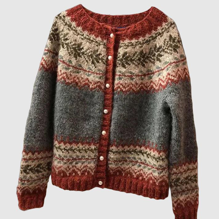 Cozy Women's Nordic Knit Cardigan